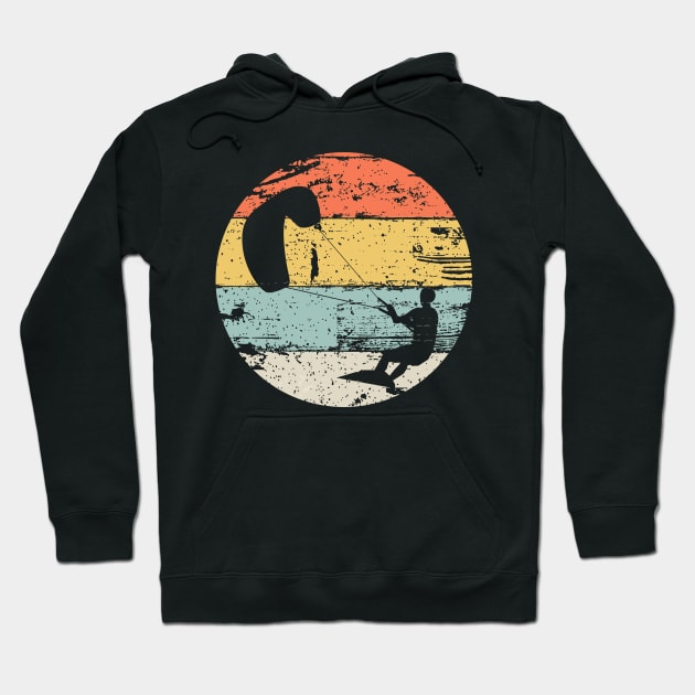 Kite Boarding Kiteboarder Retro Vintage Look Gift Hoodie by MarkusShirts